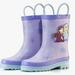 Disney Shoes | Frozen Anna And Elsa Waterproof Easy-On Rubber Rain Boots, Sz 9 Toddler | Color: Blue/Purple | Size: 9g