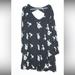 Free People Dresses | Free People Black Austin White Floral Embroidered Long Sleeve Dress Sz L | Color: Black/White | Size: L