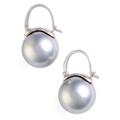 Kate Spade Jewelry | Kate Spade Silver Shine On Gray Pearl Drop Earrings | Color: Gray/Silver | Size: Os