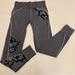 Athleta Pants & Jumpsuits | Athleta Knit Tight Cuffed Leggings Black Gray Floral Stretch Yoga Pants Women Xl | Color: Black/Gray | Size: Xl