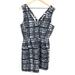 Madewell Dresses | Madewell Midnight Mini Dress Sleeveless Fit & Flare Brushstrock Plaid Black 10 | Color: Black/White | Size: 10