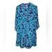 Lilly Pulitzer Dresses | Lily Pulitzer Blue Shirtdress Women Long Sleeve, Button Up, Pocket On Chest Sz L | Color: Blue | Size: S