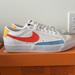 Nike Shoes | Nike Blazer Sneakers - Multi Color, Women’s 7.5 (New With Box, Never Worn) | Color: Blue/Orange | Size: 7.5