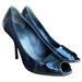 Gucci Shoes | Gucci Black Suede & Patent Leather Gg Logo Detail Peep Toe Pumps, Size 35.5 C | Color: Black | Size: 35.5eu