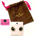 Kate Spade Jewelry | Nwt Kate Spade New York Black “She Has Spark” Cubic Zirconia Round Stud Earrings | Color: Black/Gold | Size: Os