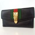 Gucci Bags | Authentic Gucci Sherry Line Sylvie Wallets Leather | Color: Black | Size: Os