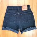 Levi's Shorts | Levi's Vtg Black 521 High Rise Cut Off Jean Shorts | Color: Black | Size: 25