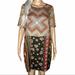 Anthropologie Dresses | Anthro Tiny Patchwork Tunic Boho Silk Shirt Dress Size Xs | Color: Brown/Red | Size: Xs