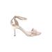 Nina Heels: Ivory Solid Shoes - Women's Size 8 1/2 - Open Toe