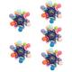TOYANDONA 5pcs Manhattan Catch Ball Toddler Toys Kids Toys Infant Toys Toddler Chew Ball Toy Toddler Activity Toy Toddler Toy Gift Early Development Toy Plastic Teether Boilable Baby