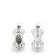 PEUGEOT - Duo Bistro - Pepper Mill + Salt Mill 10 cm - Classic Adjustment - Acrylic Material - Made in France - Transparent Color