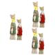 LIFKOME 3 Pairs Ceramic Trinkets Family Cat Figurine Ceramic Cat Ornaments Desktop Ceramic Figurine Desktop Cat Ornaments Decor Porcelain Cat Figurines Ornaments Animal Simple Ceramics