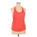 Zyia Active Tank Top Orange Print Scoop Neck Tops - Women's Size X-Large