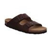 Pantolette ROHDE "Grado", Herren, Gr. 44, braun (dunkelbraun), Leder, klassisch, Schuhe, Sommerschuh, Schlappen, Poolslides, ergonomisch geformtes Fußbett