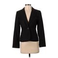 Ann Taylor LOFT Wool Blazer Jacket: Short Black Print Jackets & Outerwear - Women's Size 2 Petite