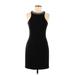 Express Casual Dress - Sheath Crew Neck Sleeveless: Black Print Dresses - Women's Size 6