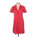 Theory Casual Dress - Shirtdress: Red Dresses - Women's Size 0