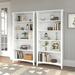 Huckins Tall 5 Shelf Bookcase - Set Of 2, Wood in Gray Laurel Foundry Modern Farmhouse® | 62.95 H x 31.72 W x 12.17 D in | Wayfair