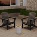 CASAINC 3-Peice Outdoor Adirondack Chairs w/ Outdoor Fire Pit Conversation Combo Plastic/Resin in Black | 37.8 H x 30.7 W x 33.4 D in | Wayfair