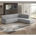 PAULATO by GA.I.CO. Microfibra Collection Right Open End Sectional Sofa Cover w/ Ottoman - Easy To Clean & Durable in Gray | Wayfair