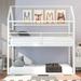 Harper Orchard Bunk Beds For Twin Over Twin, House Bunk Bed Metal Bed Frame Built-In Ladder Metal in White | 81.73 H x 40.15 W x 78.11 D in | Wayfair