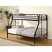 Tammara Twin Over Full Platform Standard Bunk Bed by Isabelle & Max™ Metal in Black | 59 H x 57 W x 78.5 D in | Wayfair