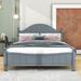 Alcott Hill® Chrysoula Wooden Platform Bed w/ Headboard & Slats Metal in Gray | 43.6 H x 62.6 W x 85.1 D in | Wayfair