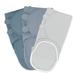 Isabelle & Max™ Aalycia Cotton Blend Swaddle Cotton Blend in Gray/Blue/White | Small (0-3 months) | Wayfair 25A799A0ABE341C79BDAEAADFCEF3339