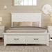 Gracie Oaks Adrija Panel Bed Wood in White | 52.1 H x 65 W x 84.9 D in | Wayfair F0490276EE984F82A119DE41D4CEBFF6