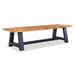 Foundry Select Anyriah 96" Rectangular Dining Table Wood/Metal in Brown | 30 H x 96 W x 39.5 D in | Outdoor Dining | Wayfair