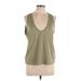 Victoria Sport Active Tank Top: Green Activewear - Women's Size Large