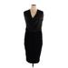 Lane Bryant Cocktail Dress - Party V-Neck Sleeveless: Black Solid Dresses - Women's Size 14 Plus