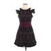 Plenty By Tracy Reese Casual Dress - Party Scoop Neck Short sleeves: Burgundy Dresses - Women's Size 10