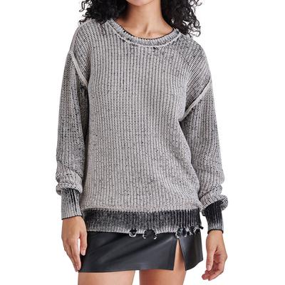 Steve Madden Women's Nelson Sweater (Size XS) Black-White, Cotton