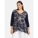 Samoon 3/4 Arm Shirt Damen blau, 48