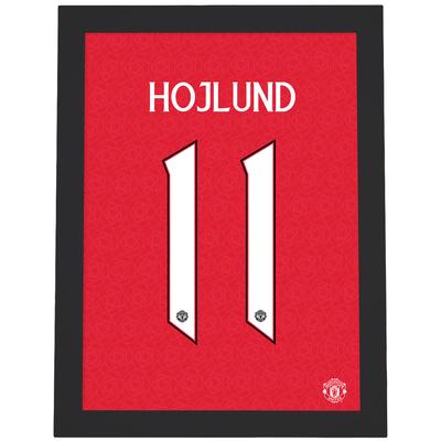 Hojlund Shirt Design gerahmter Druck – A2 Image