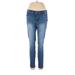 1822 Denim Jeans - Low Rise Skinny Leg Boyfriend: Blue Bottoms - Women's Size 31 - Medium Wash