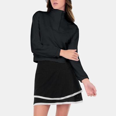 Lucky In Love Mock Pullover Women's Tennis Apparel Black