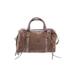 Rebecca Minkoff Leather Satchel: Brown Color Block Bags