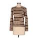 Tory Burch Wool Sweater: Brown Color Block Sweaters & Sweatshirts - Women's Size Large