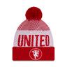 Manchester United New Era Engineered Cuff Beanie Hat - Red Unisex