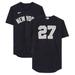 Giancarlo Stanton New York Yankees Player-Issued #27 Navy and Gray Jersey from the 2023 MLB Season