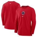 Men's Nike Red Los Angeles Angels Authentic Collection City Connect Player Tri-Blend Performance Pullover Jacket
