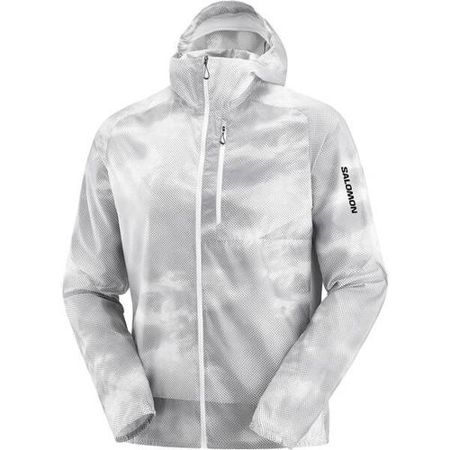 SALOMON Herren Schlupfjacke BONATTI CROSS FZ HD AOP M WHITE/Gray Vio, Größe M in Silber