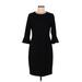 Donna Morgan Casual Dress - Sheath: Black Solid Dresses - Women's Size 8