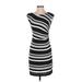 Ann Taylor LOFT Casual Dress - Sheath: Black Stripes Dresses - Women's Size X-Small Petite