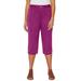 Plus Size Women's Sateen Stretch Capri by Catherines in Berry Pink (Size 32 WP)