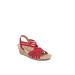 Wide Width Women's Mallory Sandal by LifeStride in Fire Red Fabric (Size 6 W)