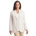 Plus Size Women's Linen Blazer by Jessica London in New Khaki Uneven Stripe (Size 20 W) Jacket