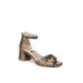 Wide Width Women's Cassidy Heeled Sandal by LifeStride in Hazelnut Brown Fabric (Size 11 W)